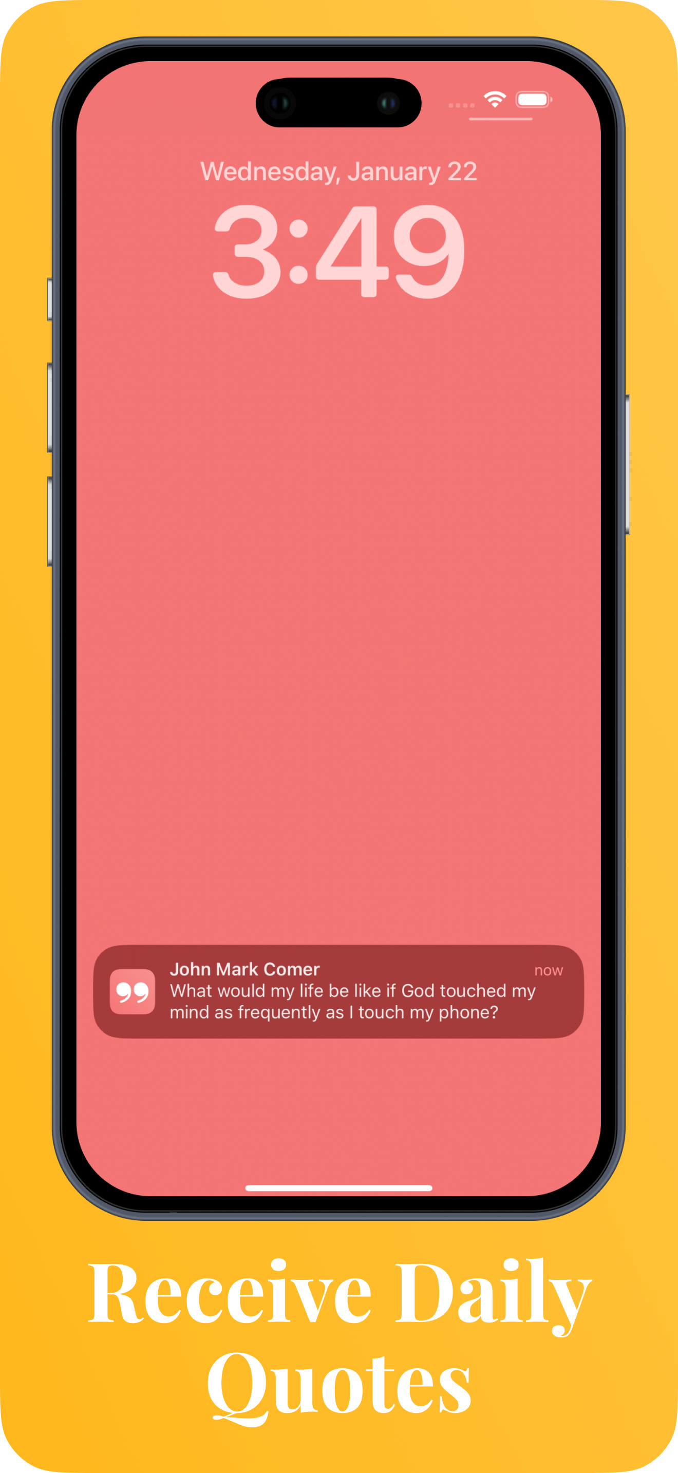 A daily quote notification