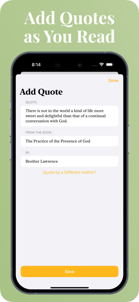 Adding a Quote